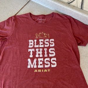 Ariat xlarge bless this mess maroon color